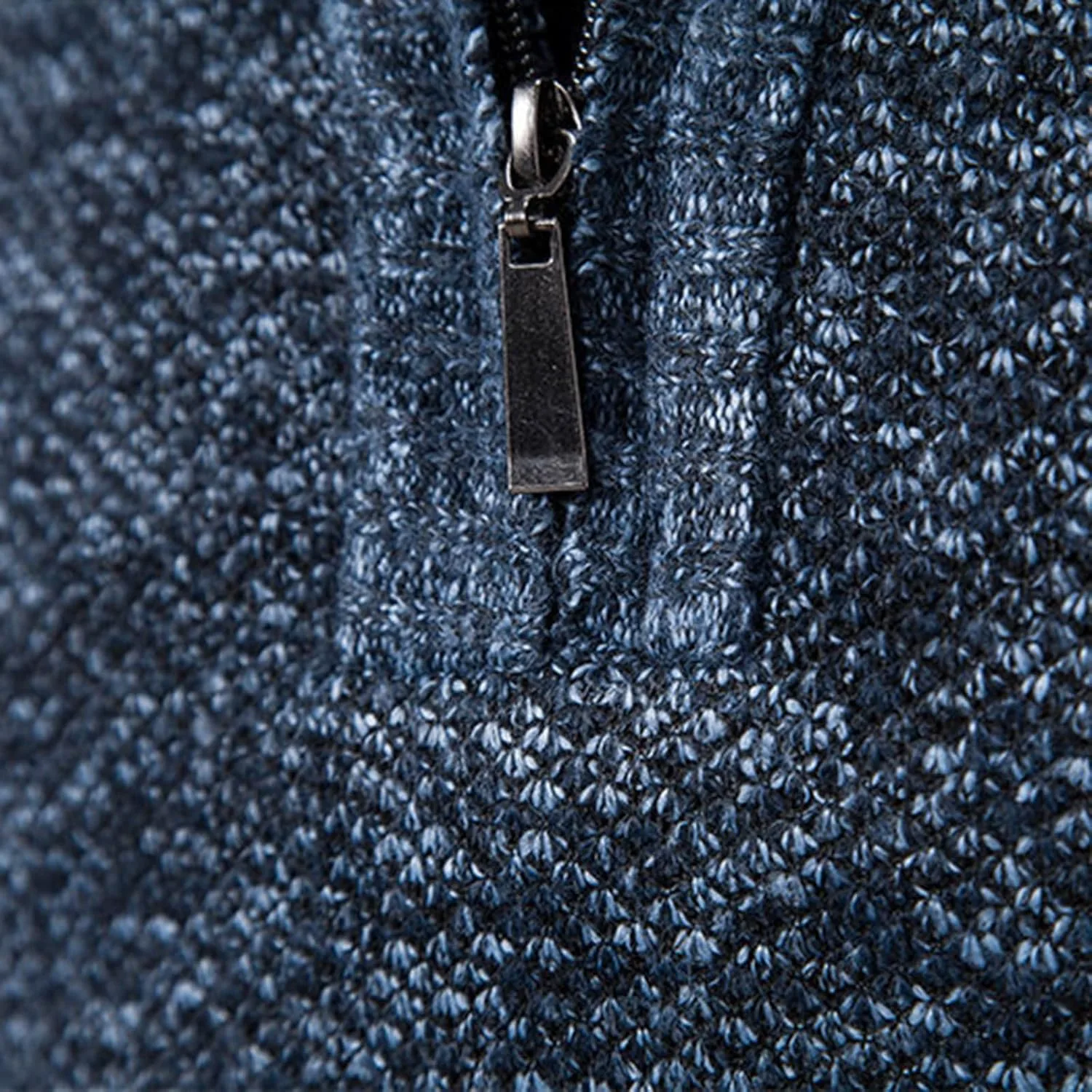 Мужской свитер с четвертью молнии Slim Fit Mock Neck — фото 4