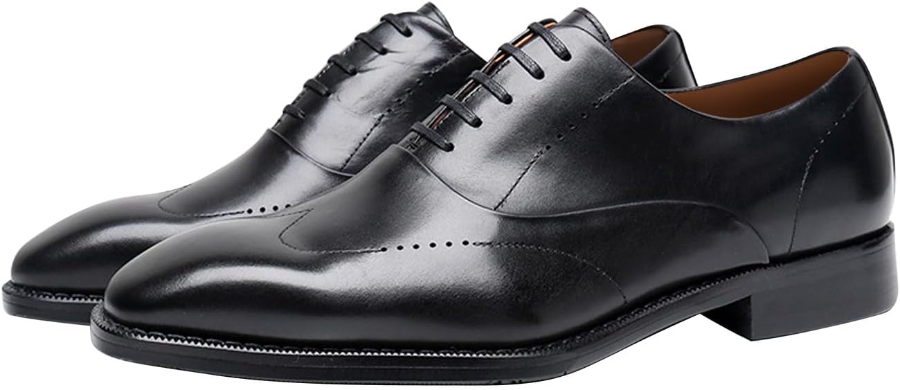 

Мужские оксфорды, формальная обувь из натуральной кожи, современные туфли под костюм, модные туфли для выпускного, свадьбы, делового и повседневного стиля, дерби, смокинговые туфли для мужчин Santimon, черный