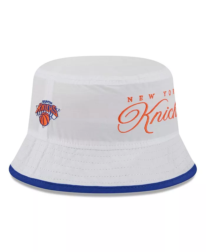 

Мужская бело-голубая нейлоновая шляпа-ведро New York Knicks 2025 NBA Draft New Era