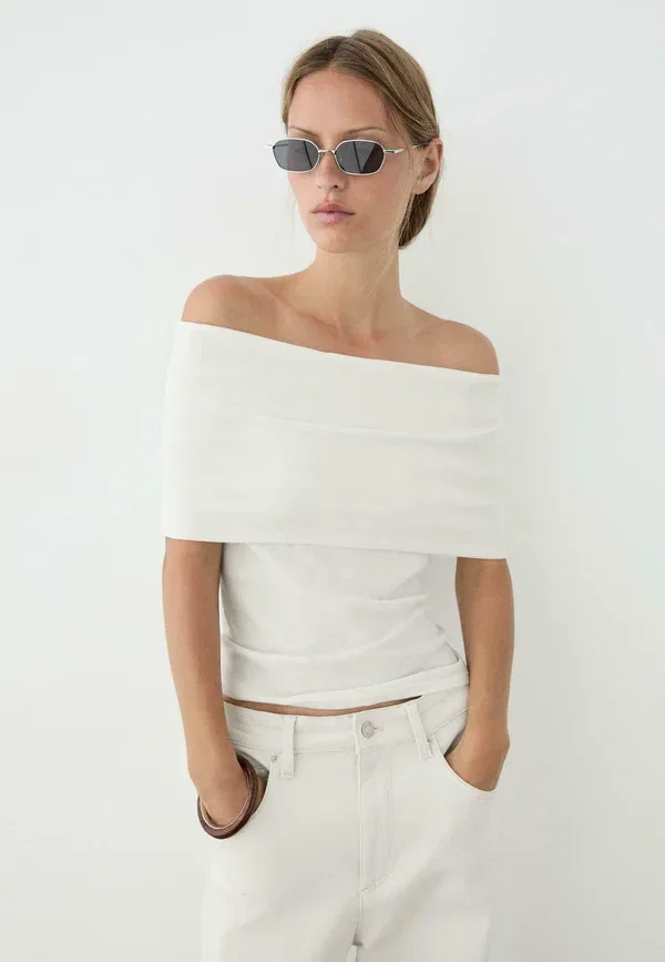 Футболка принтованная Massimo Dutti, белый — фото 2