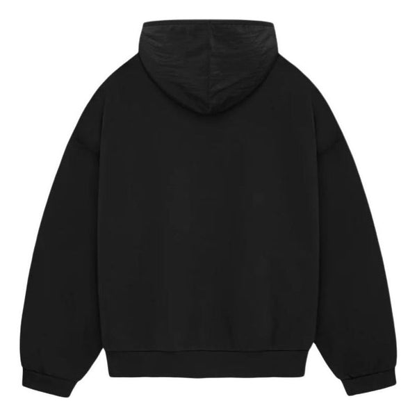 Толстовка nylon fleece 'jet black' Fear Of God Essentials, черный — фото 2