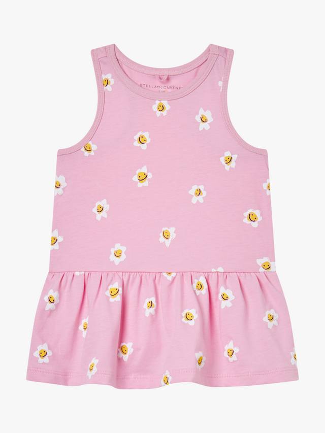 

Детские хлопок джерси платье Stella McCartney Kids, розовый