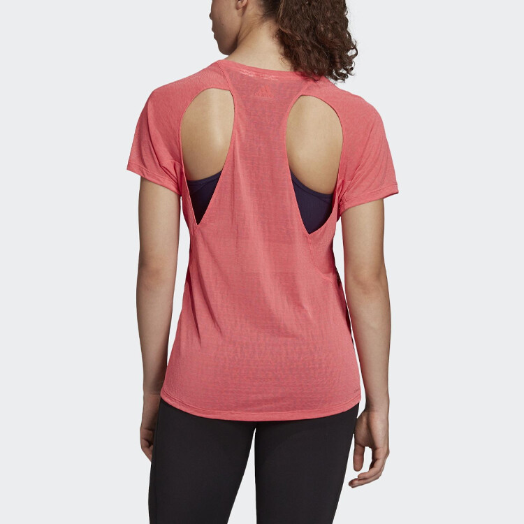Футболка женская фуксия Adidas — фото 4