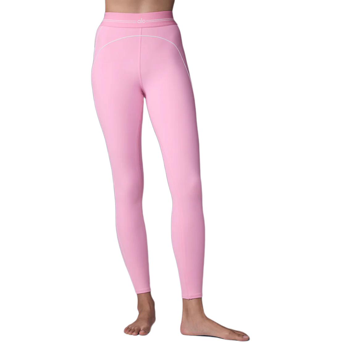 

Аэрографные леггинсы для йоги Women's Alo Yoga, розовый/белый