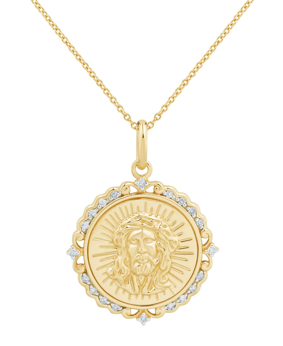 

Подвеска с бриллиантами (1/10 карата) в оправе из желтого золота 10 карат Macy's, Yellow Gold