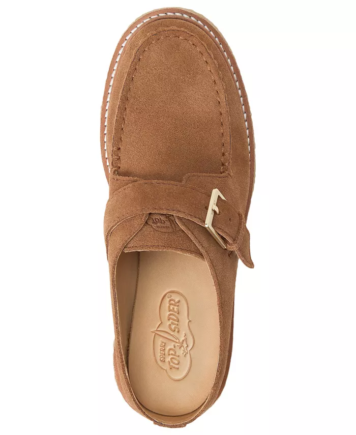 Женские оксфордские мюли Captain's с круглым носком из крепа Sperry, коричневый/бежевый — фото 4