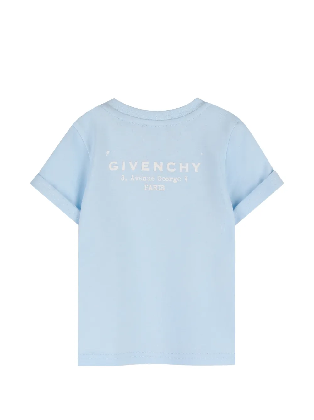 Футболка с рукавами на манжетах и пуговицах Givenchy Kids, синий — фото 2