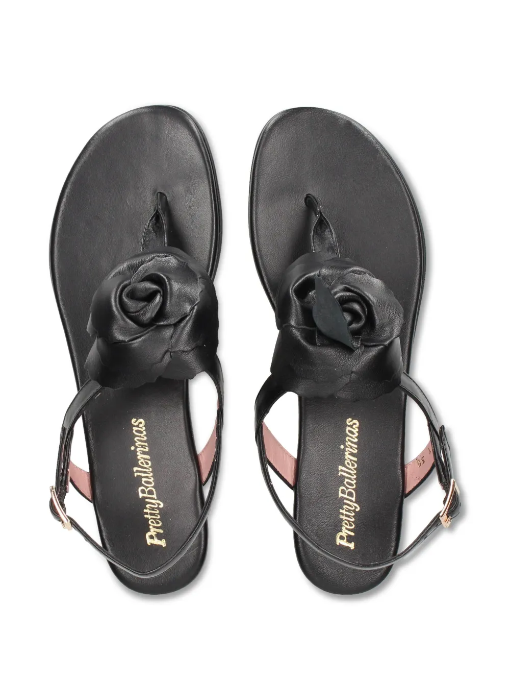 Сандалии с цветочным узором Pretty Ballerinas, черный — фото 4
