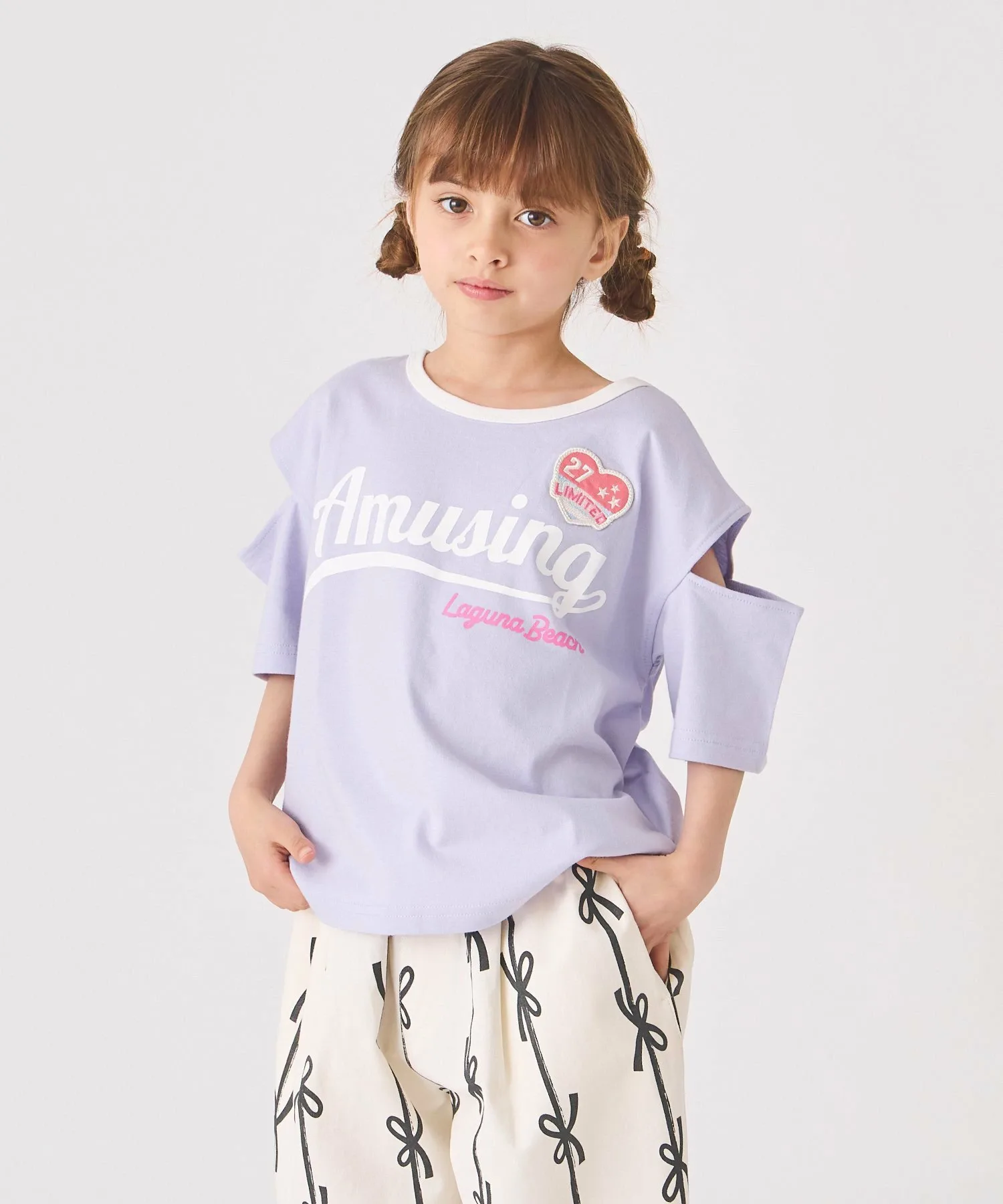 Футболка с коротким рукавом и нашивкой Ever Closet, Blue Lavender