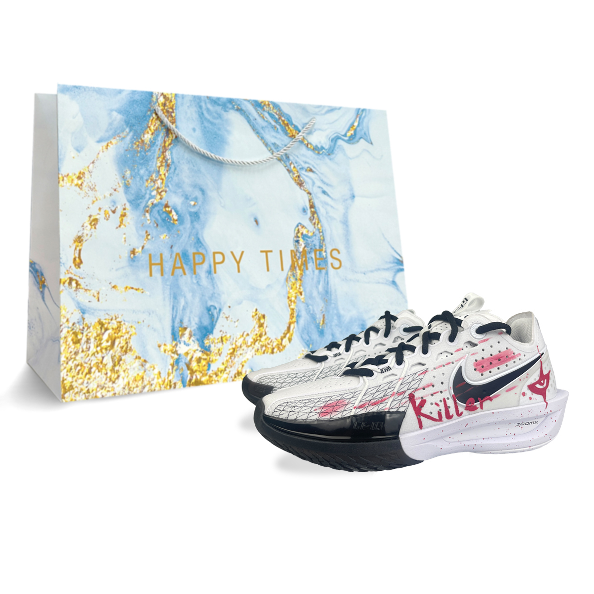 

Nike Кроссовки баскетбольные Air Zoom G.T. Cut 3 противоскользящие износостойкие амортизирующие низкие унисекс белый черный белый, цвет White