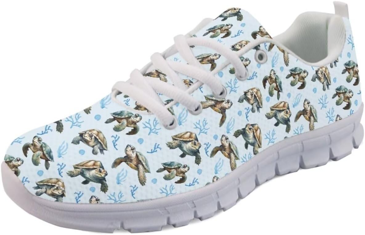 

Женские кроссовки с мягкой подошвой для спорта, фитнеса, путешествий, работы, прогулок и тенниса Getelinseng, Sea Turtle