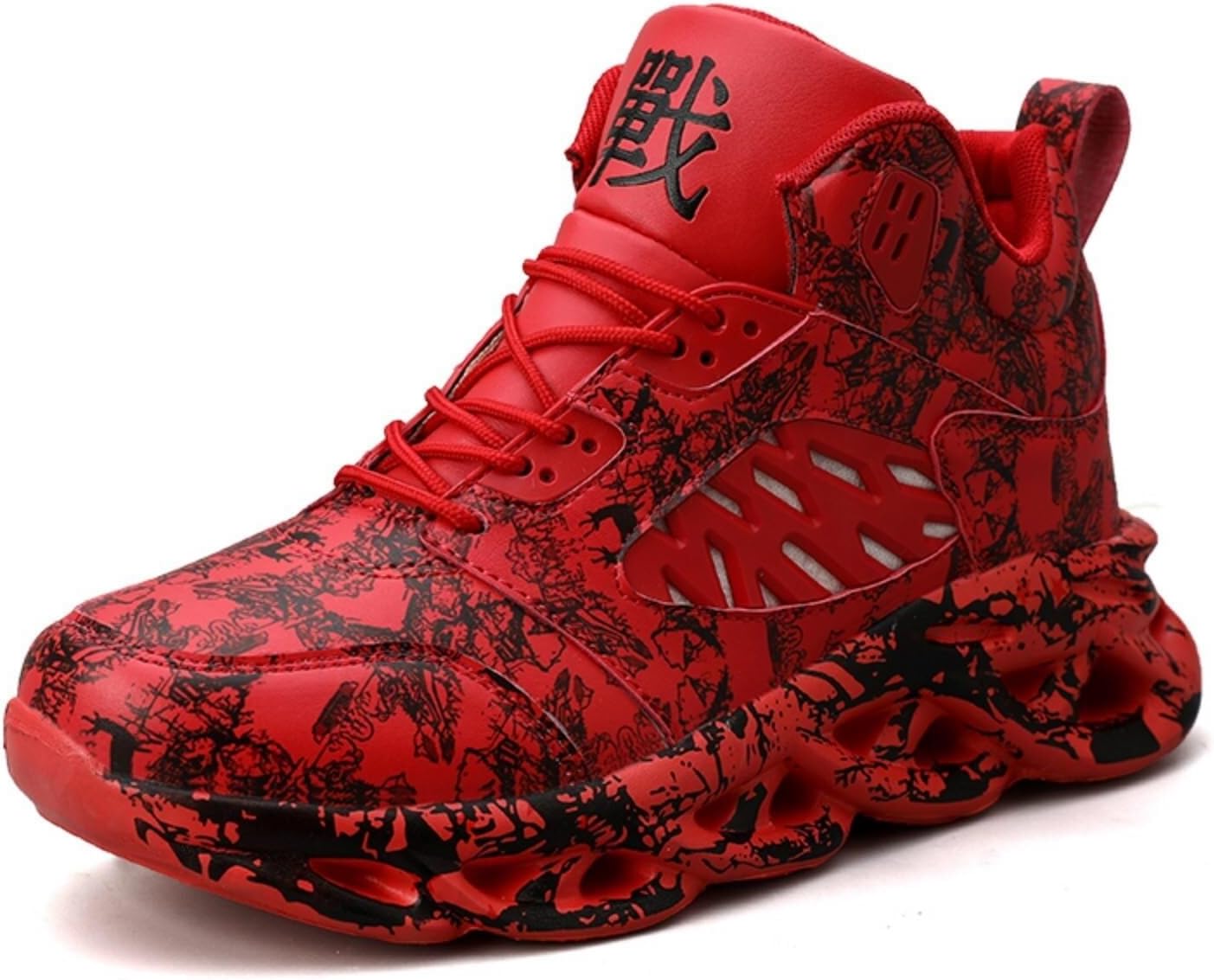 

Мужские модные спортивные баскетбольные кроссовки с противоскользящей амортизацией, легкие повседневные фитнес-кроссовки для бега Solastride, красный