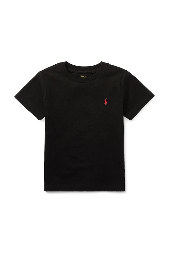 

Детская хлопковая футболка Polo Ralph Lauren, черный