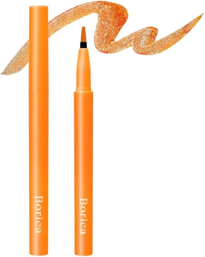 Подводка для глаз Borica Metallic Orange, водостойкая, с гиалуроновой кислотой, 1 шт