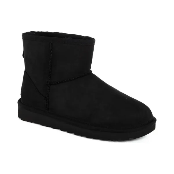 

Кожаные классические мини-зимние ботинки Ugg, черный