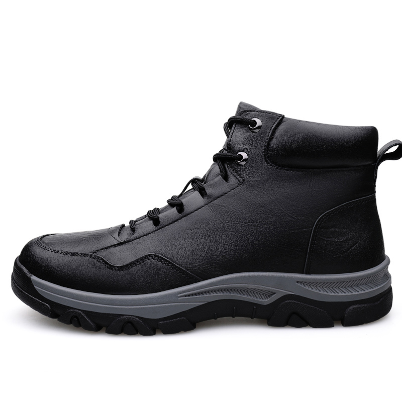 

Высокие повседневные туфли для мужчин LAORENTOU, Black Single Layer Shoes