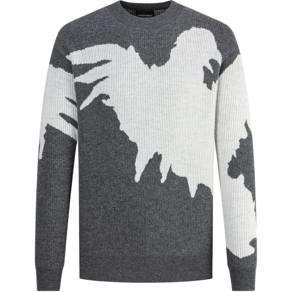 

EMPORIO ARMANI Свитер FW23 женский серо-белый