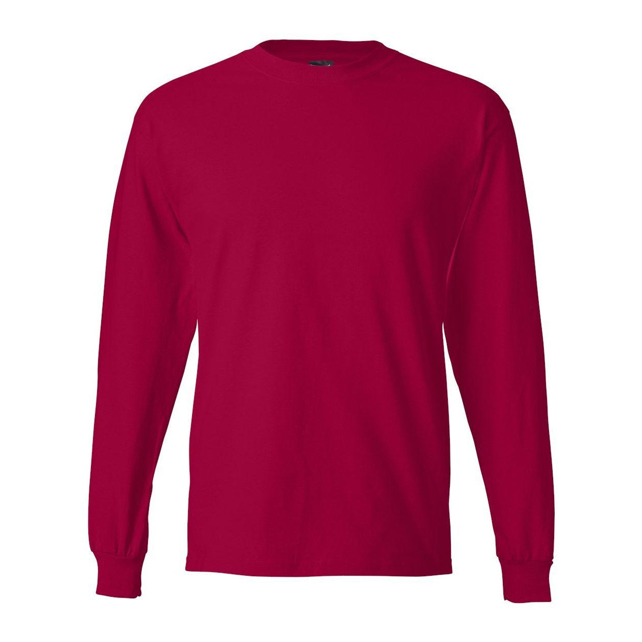 

Футболка с длинным рукавом Hanes Beefy-T, темно-красный