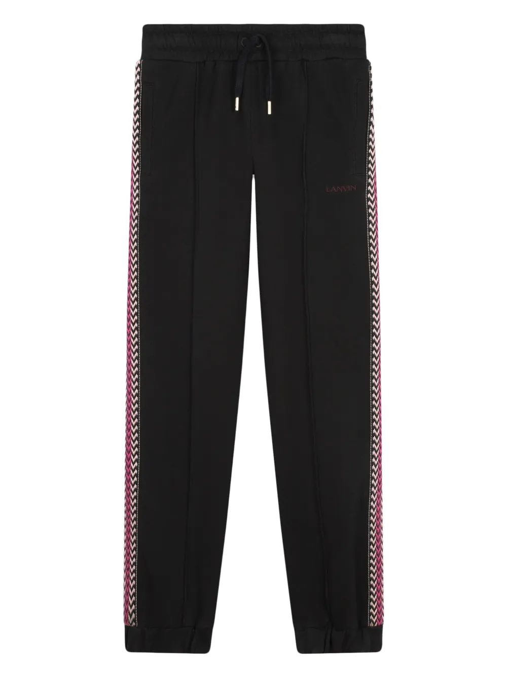 

Спортивные брюки с вышитым логотипом Lanvin Enfant, черный