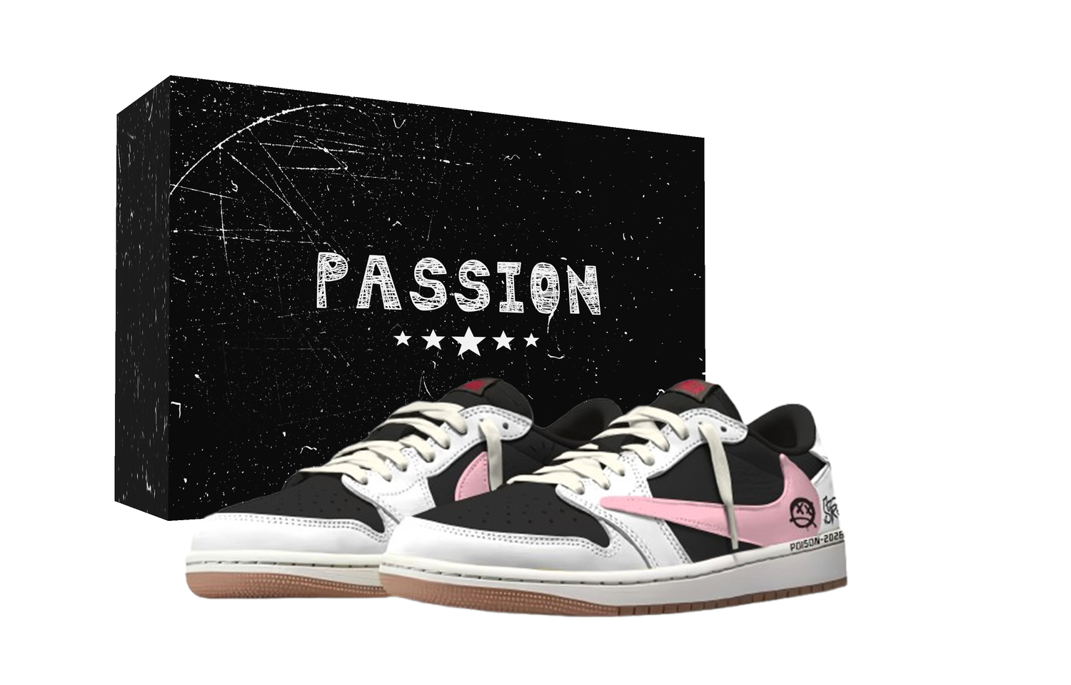 

Jordan Кроссовки Travis Scott x Air 1 Black Pink Travis Scott X AJ1 Low