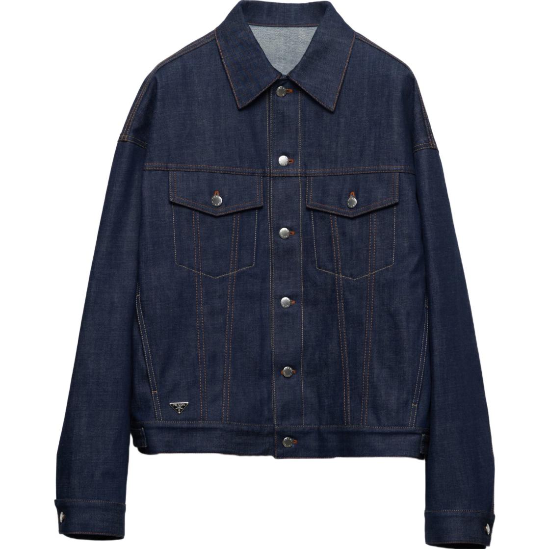 

Селвидж джинсовая куртка PRADA, морской синий