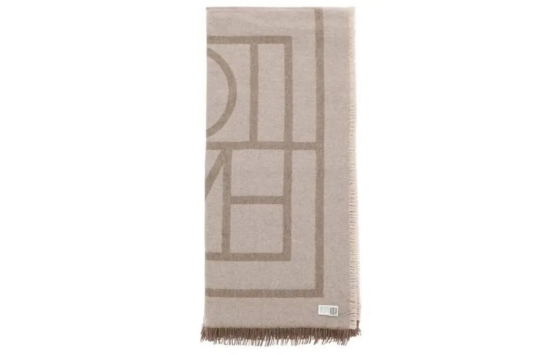 

TOTEME Вязаный шарф женский бежевый, Beige