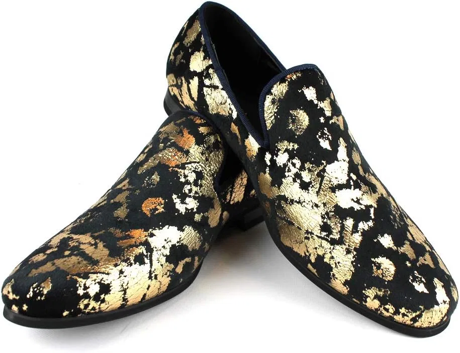 Лоферы AZAR MAN LS21, Black & Gold — фото 2