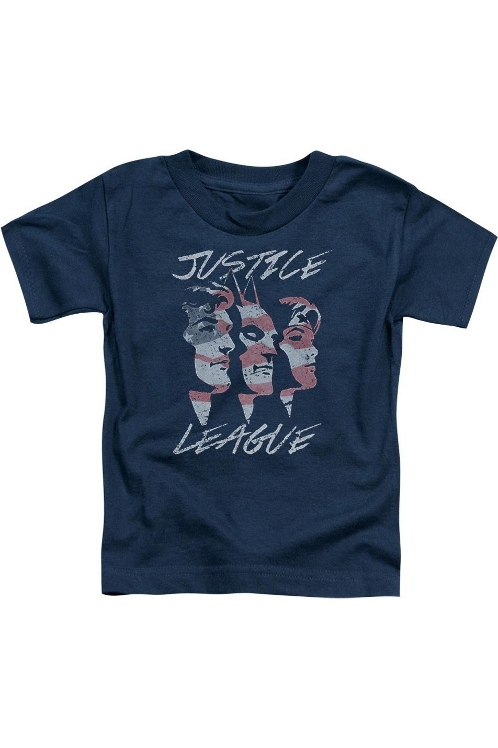 

Футболка с коротким рукавом для малышей "Лига справедливости Америки: Правосудие для Америки" Gildan, темно-синий