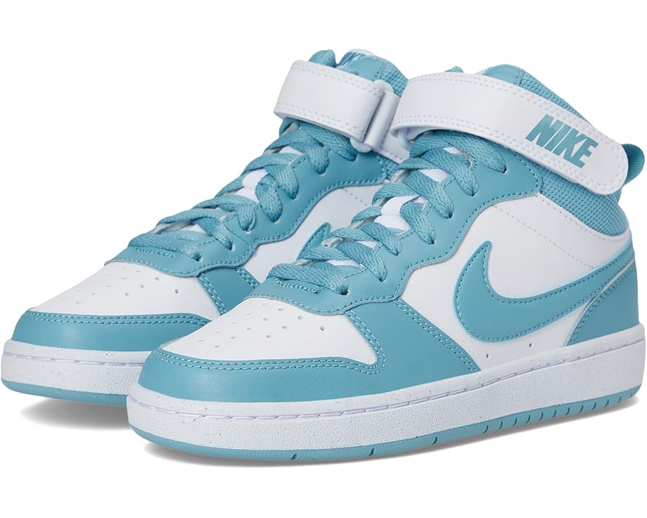 

Кроссовки Nike Kids Court Borough Mid 2, цвет White/Denim Turquoise