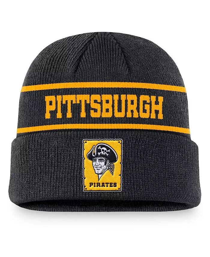

Мужская черная вязаная шапка Pittsburgh Pirates Cooperstown Collection Rewind Terra с манжетами Nike, черный