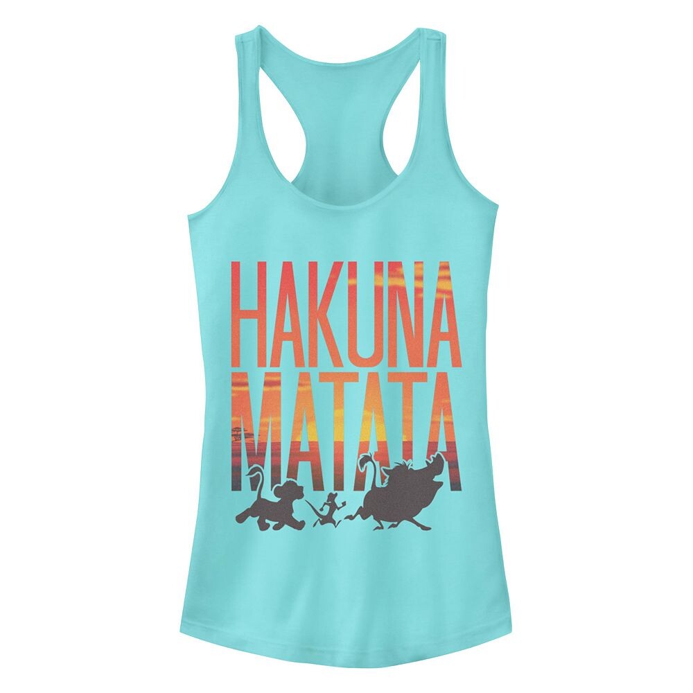 

Майка Junior's Disney's The Lion King Sunset Hakuna Matata Racerback Licensed Character, цвет Cancun