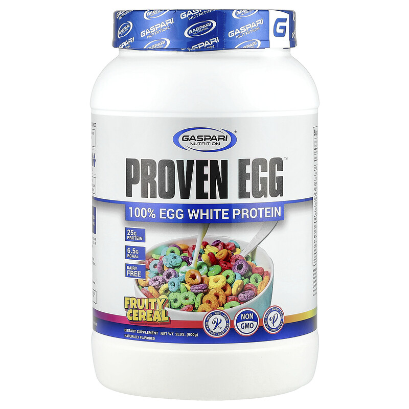 

Gaspari Nutrition, Proven Egg , 100% протеин из яичного белка, фруктовые хлопья, 900 г (2 фунта)