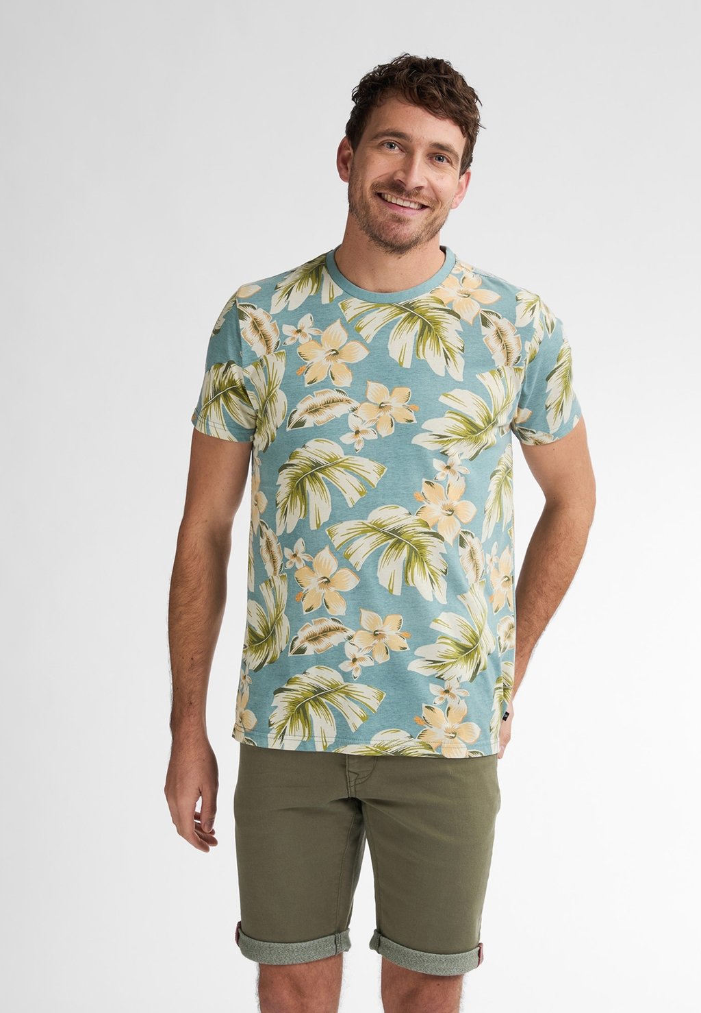 

Футболка с принтом ALL-OVER PRINT HIBISCUS Petrol Industries, цвет Ocean