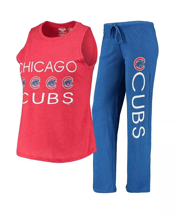 

Женский королевский красный Chicago Cubs Meter Muscle майка и штаны для сна Concepts Sport