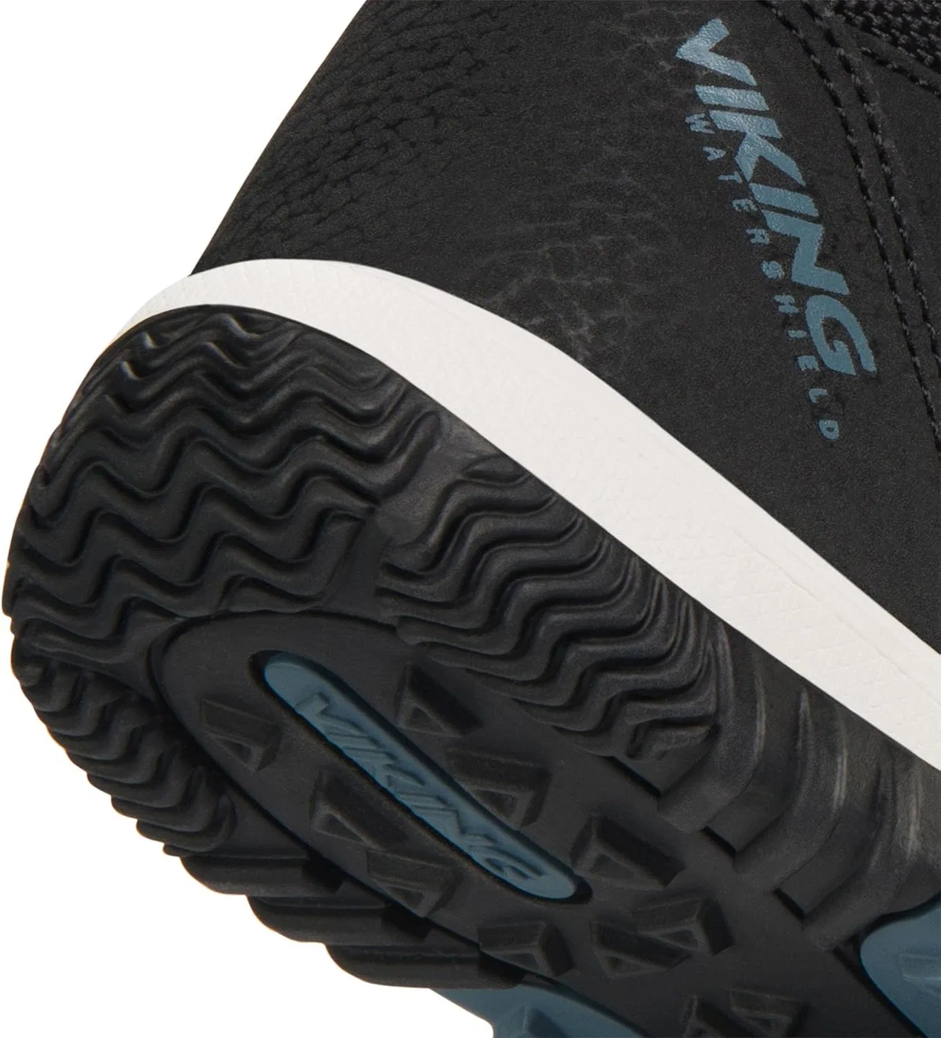 Детские унисекс прогулочные туфли Viking Brisk Mid Wp 2V, Black Charcoal — фото 2