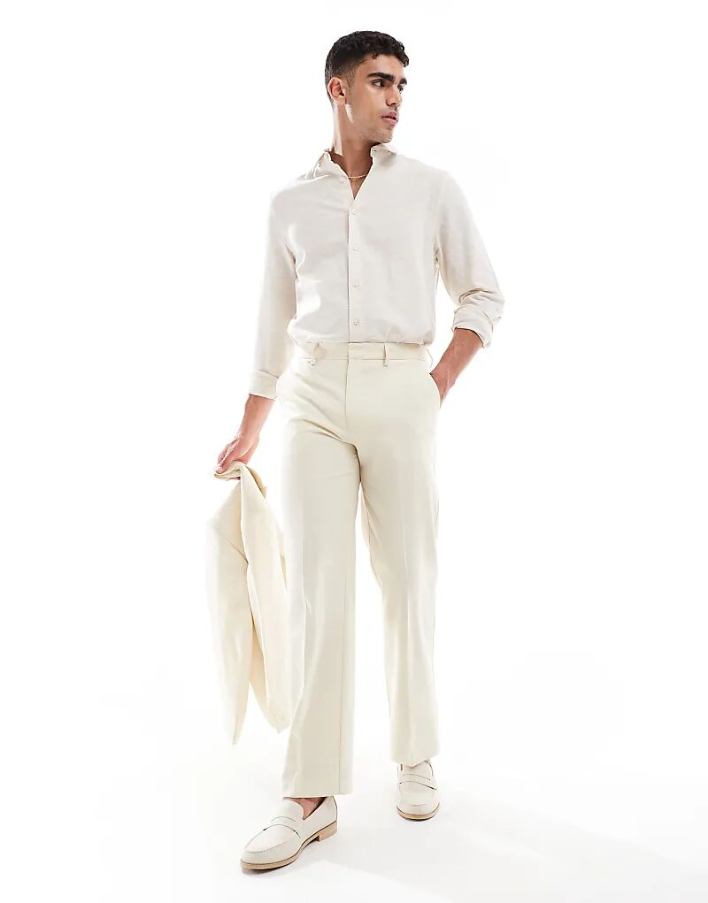 

Прямые брюки ASOS DESIGN цвета «камень»