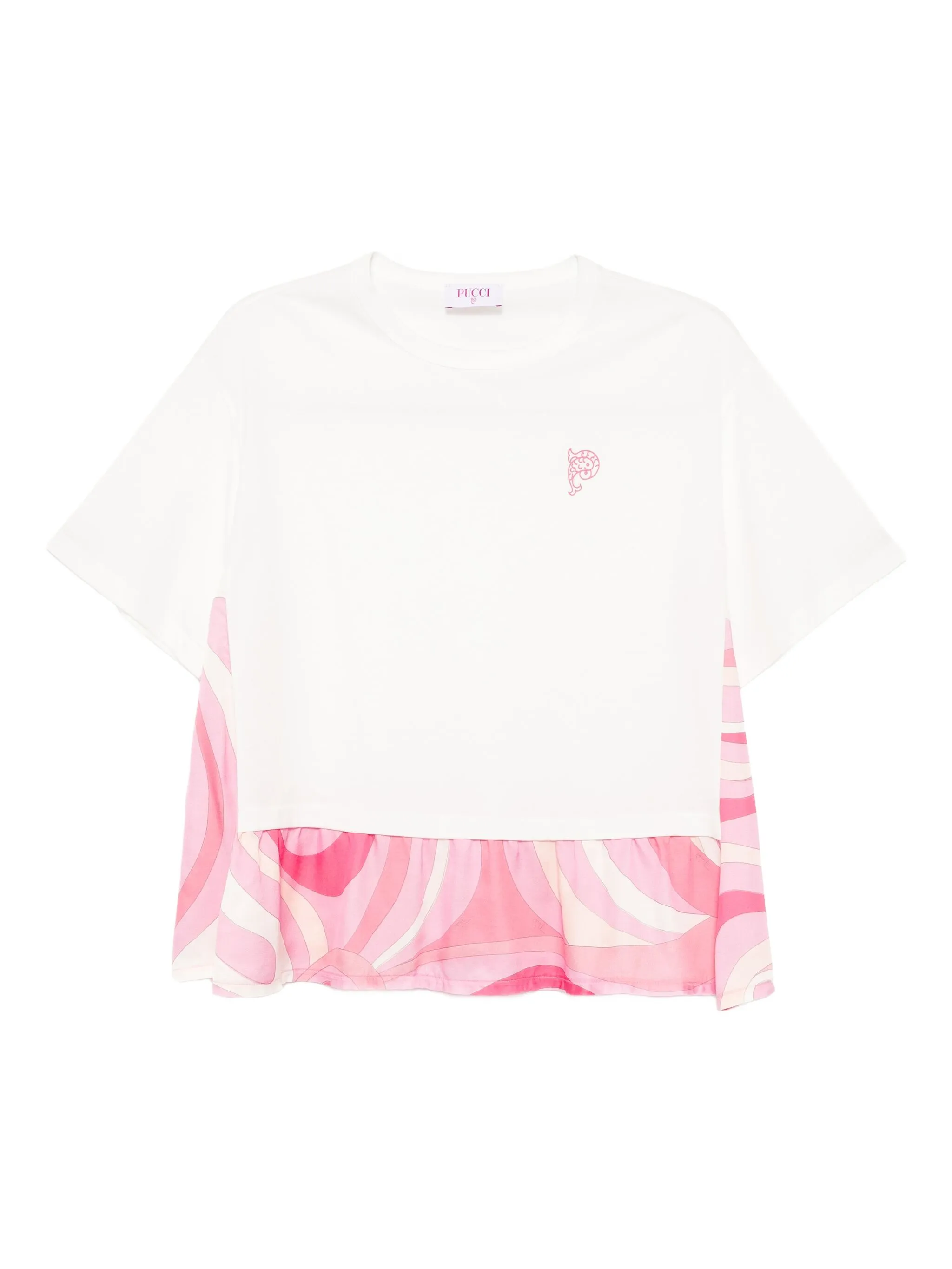 

Футболка с тисненым логотипом Pucci Junior, белый