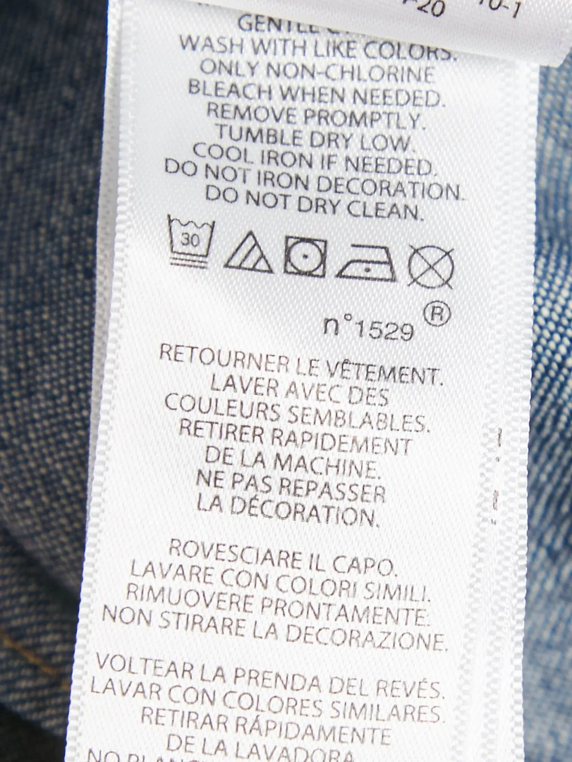 Джинсовое платье с вышивкой Polo Ralph Lauren Vintage, синий — фото 4