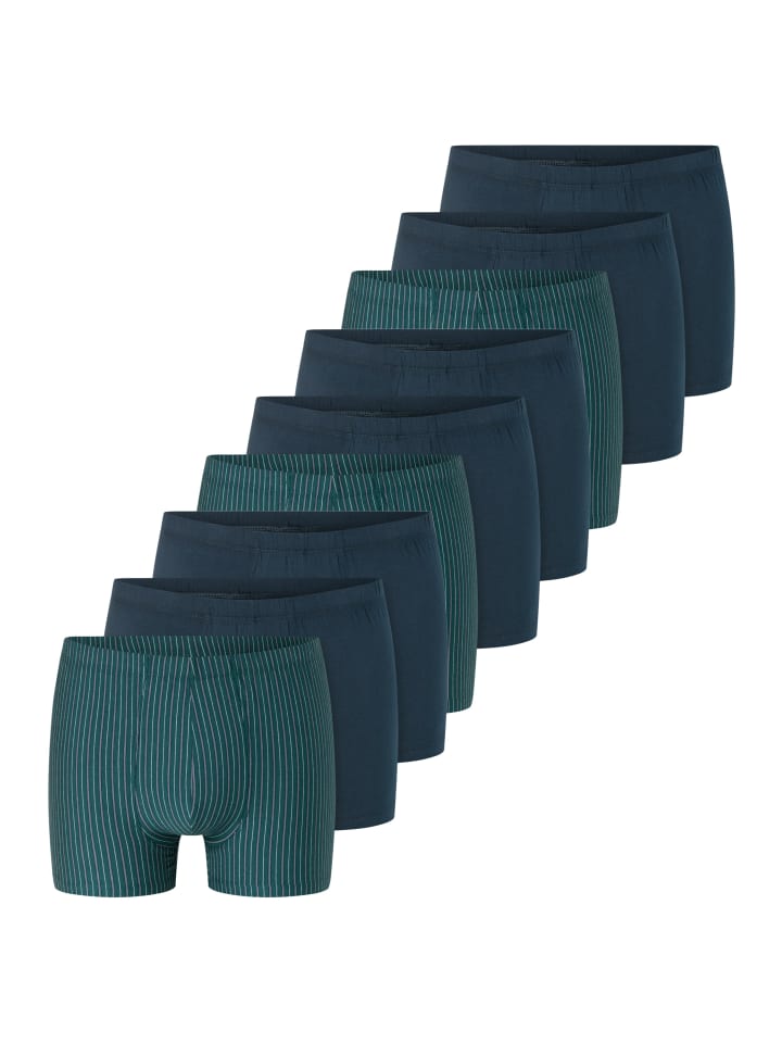 

Schiesser Ретро шорты/брюки 95/5 Essentials - органический хлопок, темно-синий/бирюзовый цвет