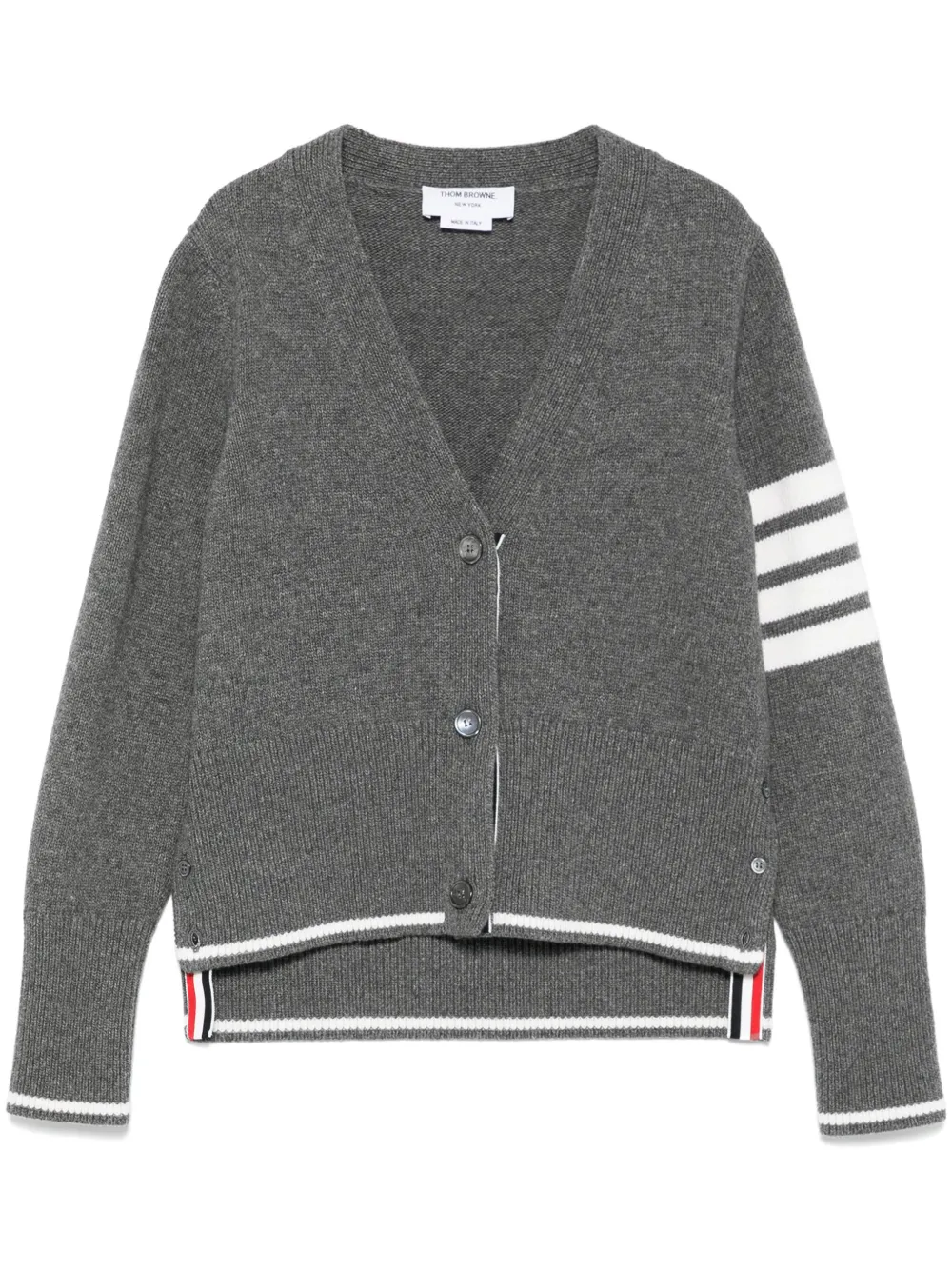 

Кардиган с полосками 4-Bar THOM BROWNE, серый
