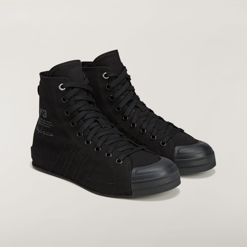 Высокие кроссовки Adidas Y-3 Nizza Hi, цвет Black/Black/Black — фото 4