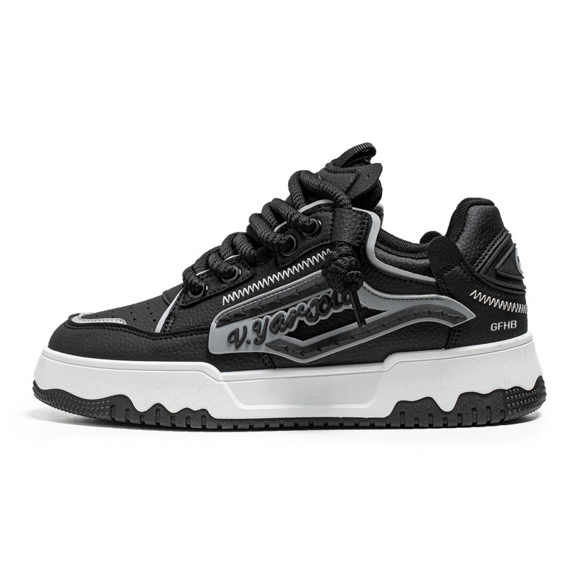 

Износостойкие низкие кроссовки для скейтбординга, увеличивающие рост, для детей и подростков Kung Fu partners, черный