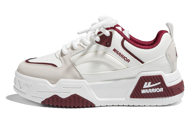 

WARRIOR Низкие скейтерские кроссовки унисекс белый серый красный, цвет White Gray Red