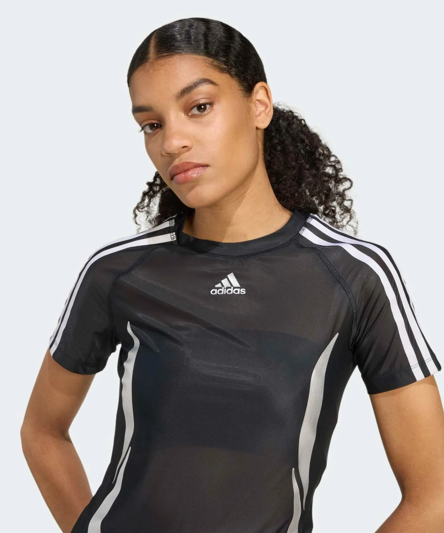 Женская футболка slim fit с футбольным дизайном Adilenium Season 4 Team Geist adidas Originals черная — фото 3