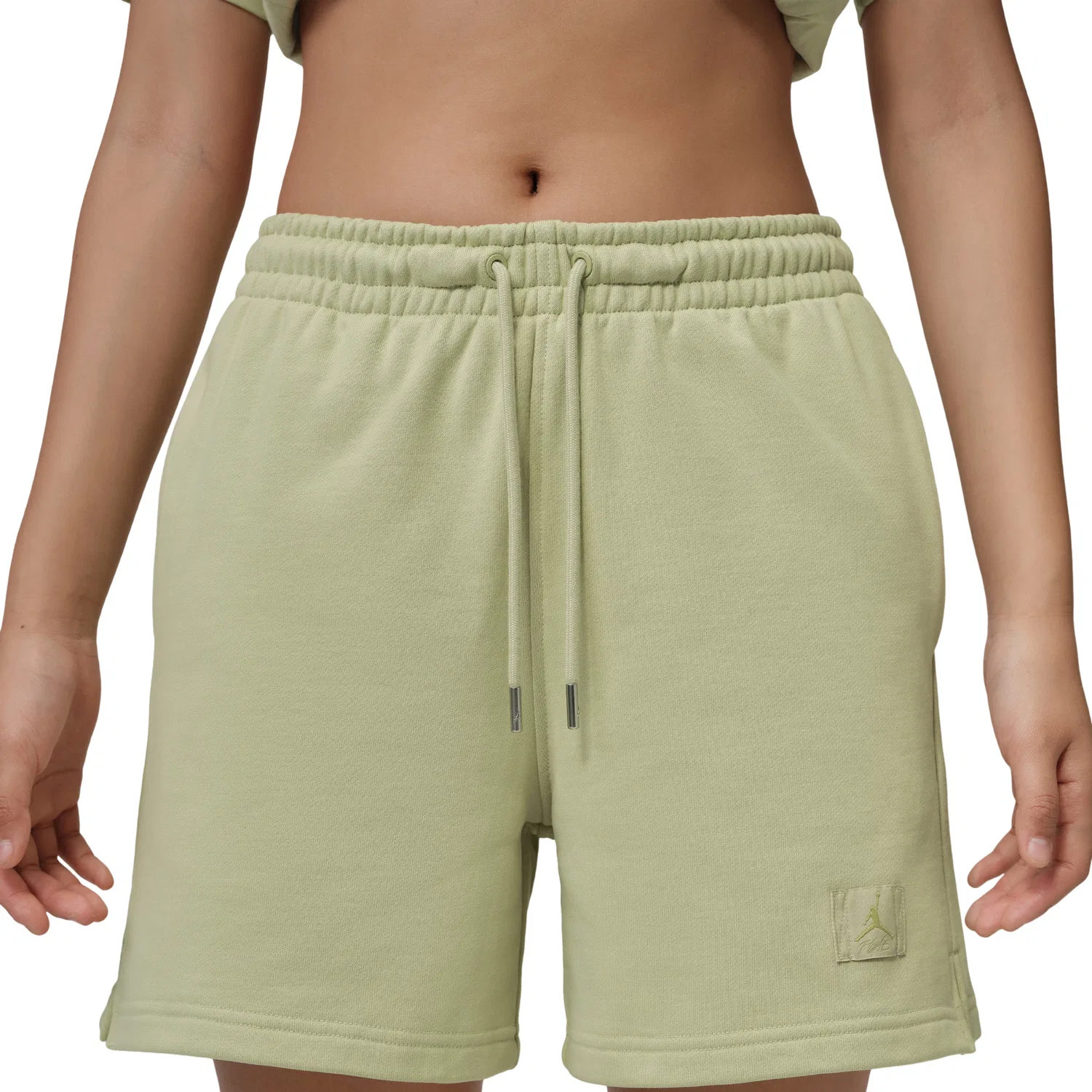 Флисовые шорты Jordan Flight 'Olive Aura Lawn' IF1155-371, зеленый