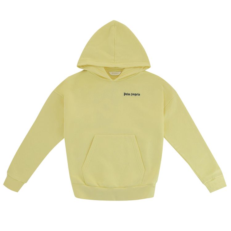 

Худи Palm Angels Kids Logo Print Hoodie Navy/Yellow, синий