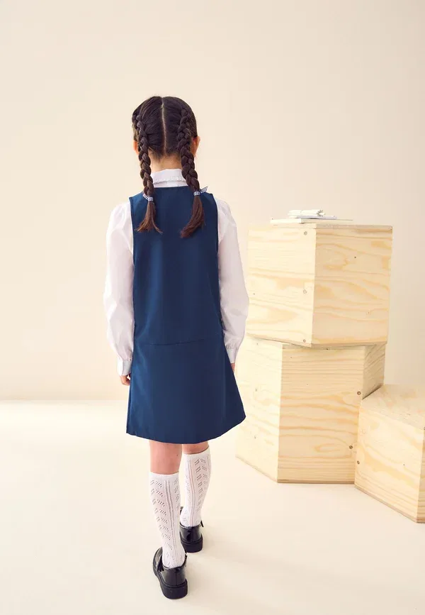 Комбинезон-сарафан Next, Zip Front Pinafore Day Dress, ярко-синий — фото 3