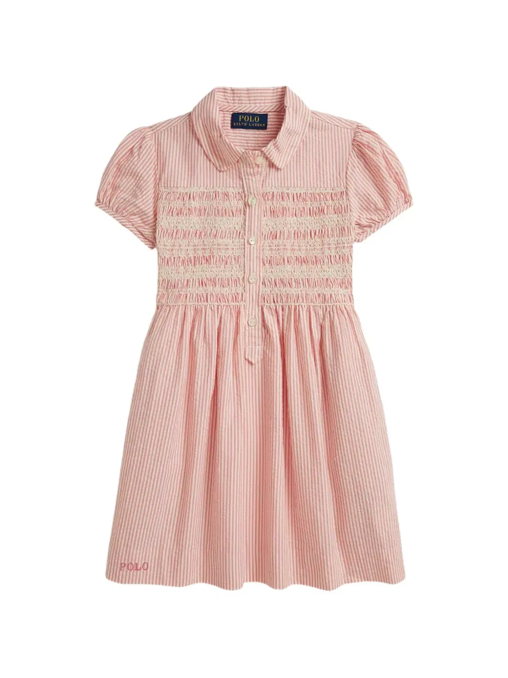 Платье с короткими рукавами Polo Ralph Lauren Kids, розовый