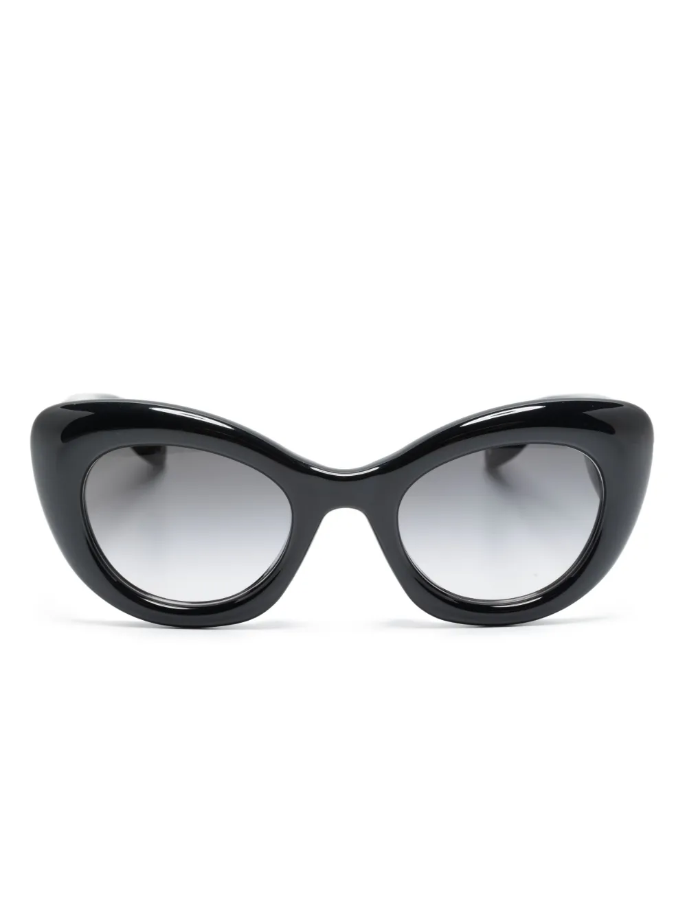 

Солнцезащитные очки в круглой оправе с логотипом Alexander McQueen Eyewear, черный