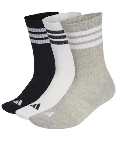 Носки adidas ESS Cushion 3S 3P Crew, 3 пары, белый/серый/черный